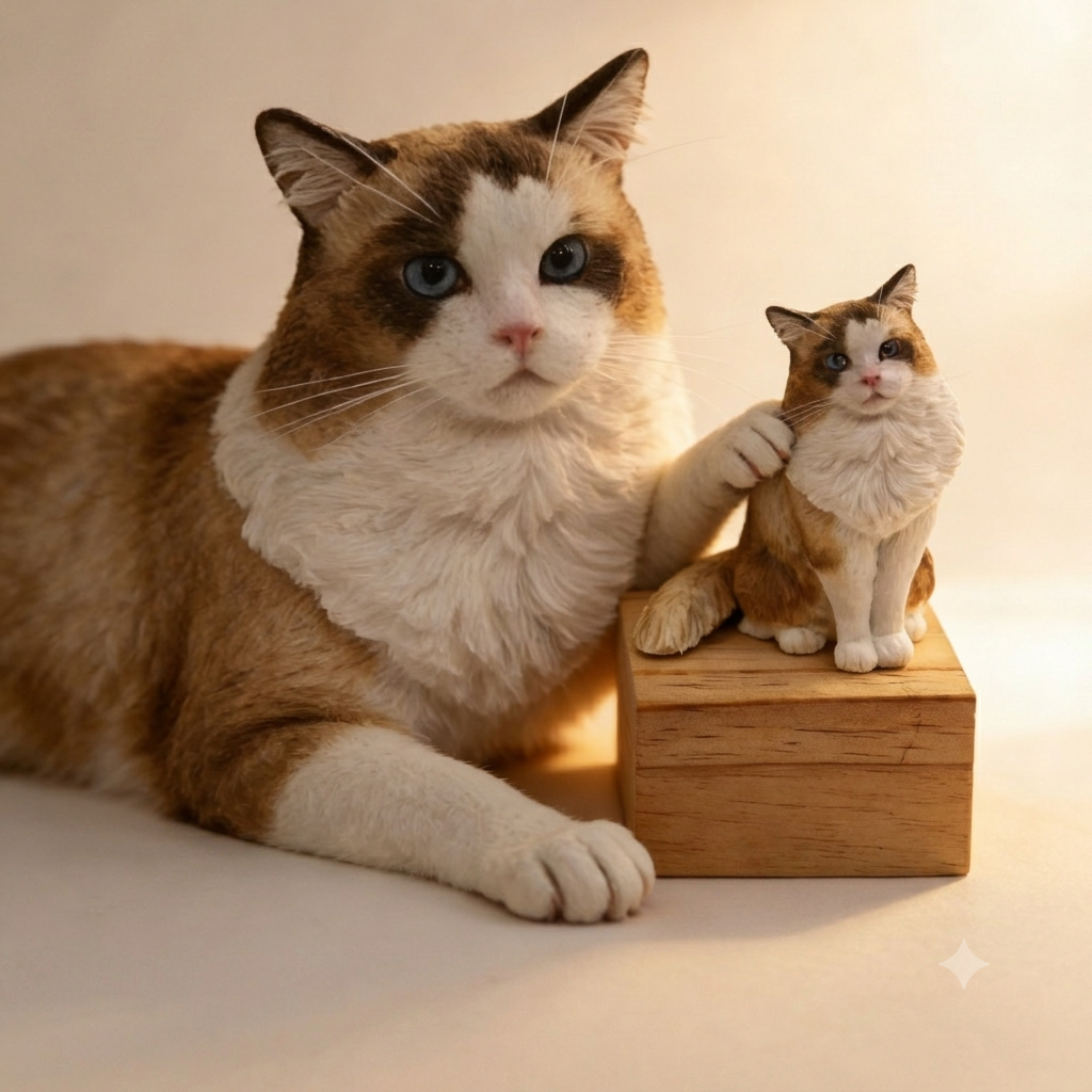 Personalized Pet Loss Memorial Gift - Custom Dog & Cat Figurine from Photo - Handmade Polymer Clay Sculpture